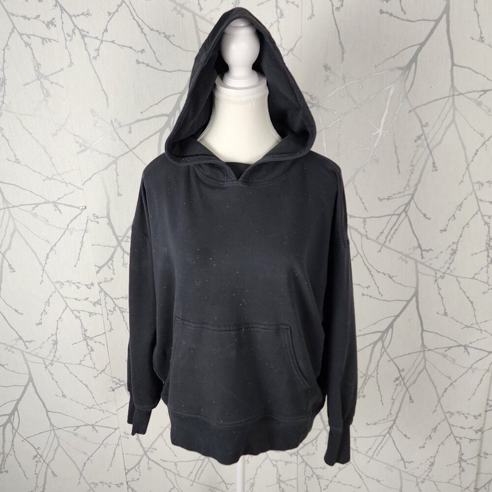 Lululemon Black Cotton Terry Rainbow Speckle Back In Action Hoodie - Picture 6 of 7